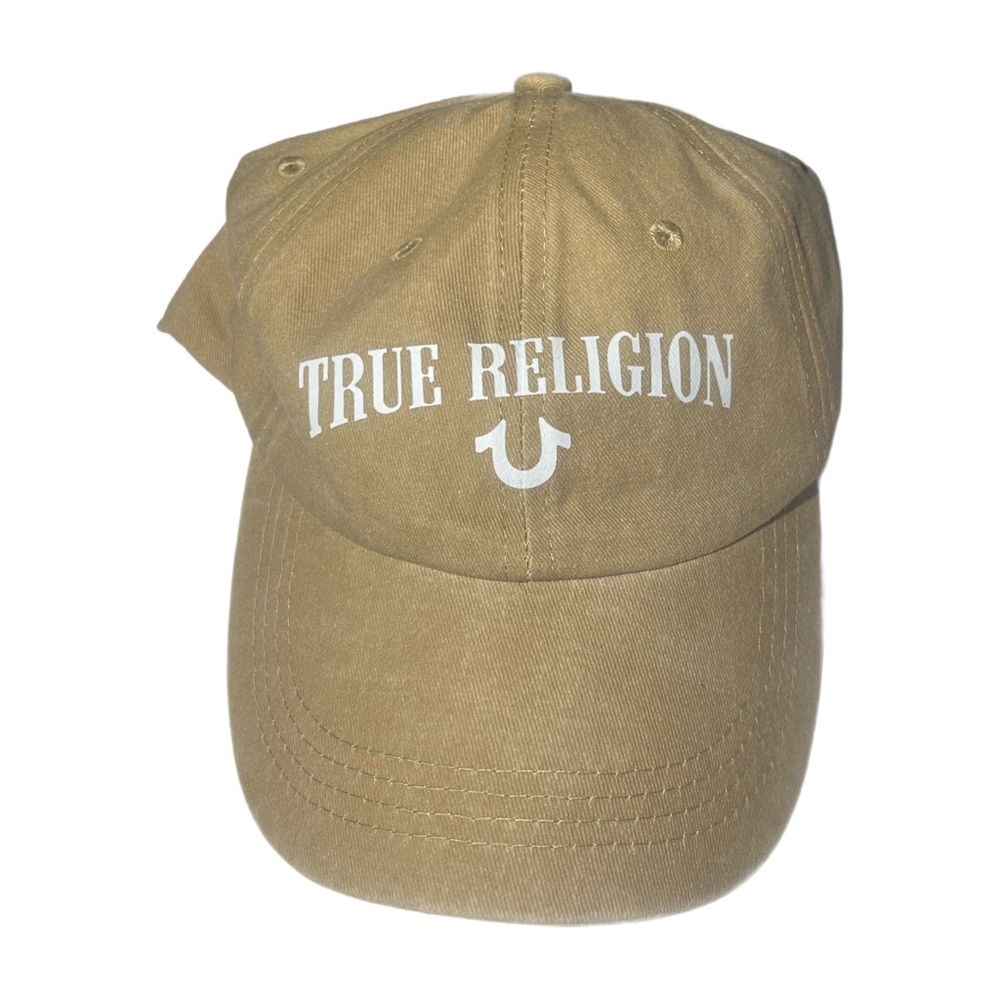 True Religion Khaki Cap with White Logo